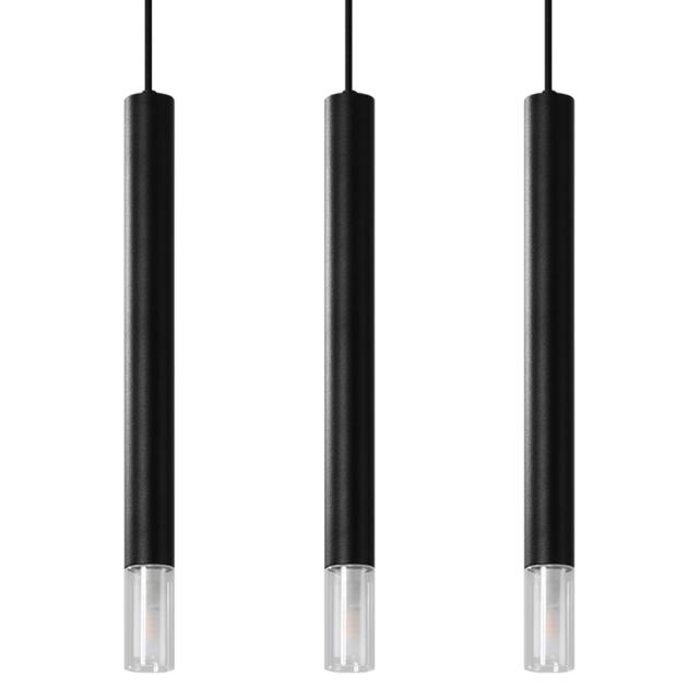 Sollux Lampa wisząca WEZYR 3 czarna