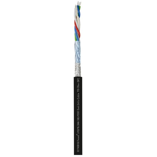 BiTsound DMX 512/1990 Dual Data Cable 110 Ohm OFC 2x(2x0,25) Elastyczny, dwuparowy przewód do transmisji sygnałów cyfrowych LP0216 BITNER