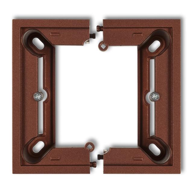 DECO Puszka natynkowa pojedyncza, składana DECO brązowy metalik