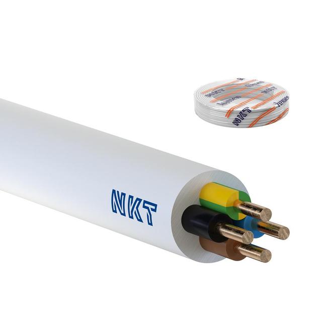 Przewód instalacyjny YDY żo 4x2,5mm2 biały /100m/ NKT