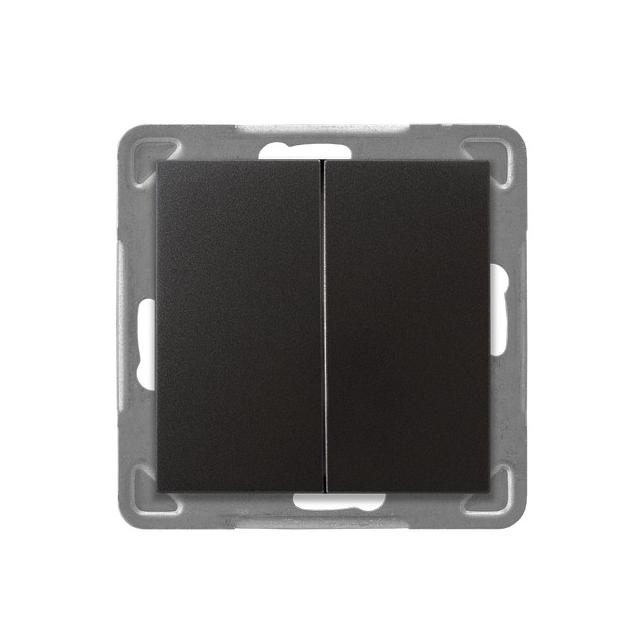 IMPRESJA Łącznik podwójny krzyżowy - kolor antracyt