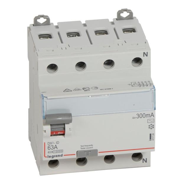 Wyłącznik Różnicowoprądowy P 304 4P 63A 300Ma Typ AC DX3 411724 LEGRAND