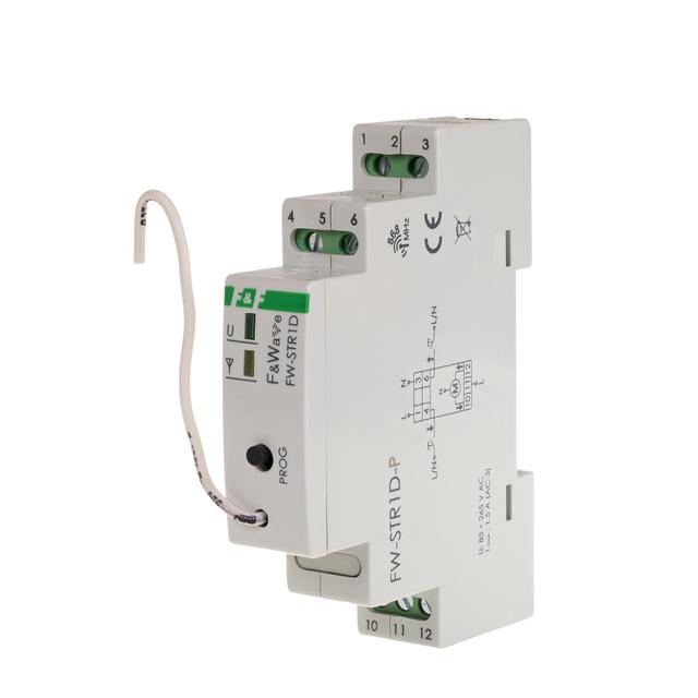 Radiowy sterownik rolet 230V- montaż DIN 85-265V AC/DC multifunkcyjny na szynę DIN FW-STR1D-P F&F