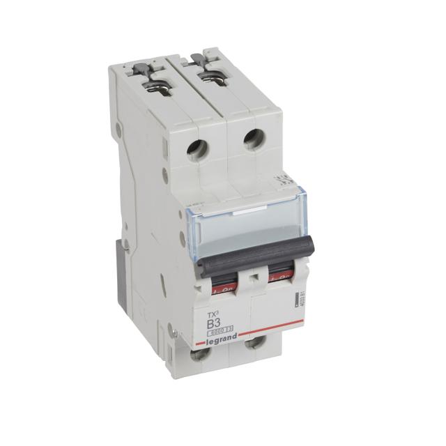 Wyłącznik Nadprądowy S 302 2P B3A 6kA TX3 403381 LEGRAND