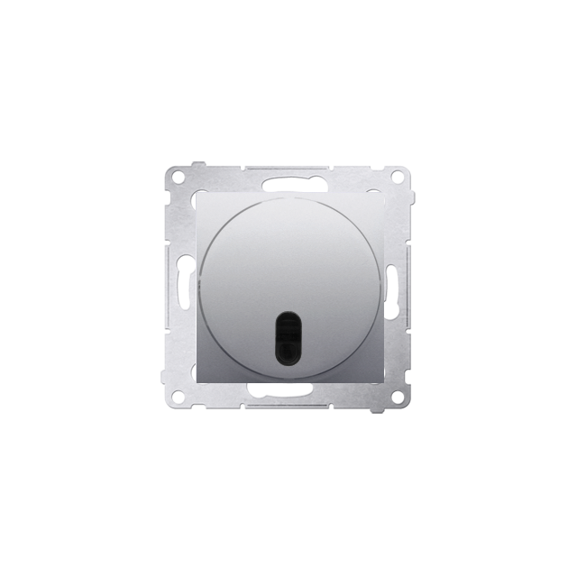 Simon 54 Ściemniacz naciskowy i zdalnie sterowany 20–500 W srebrny mat