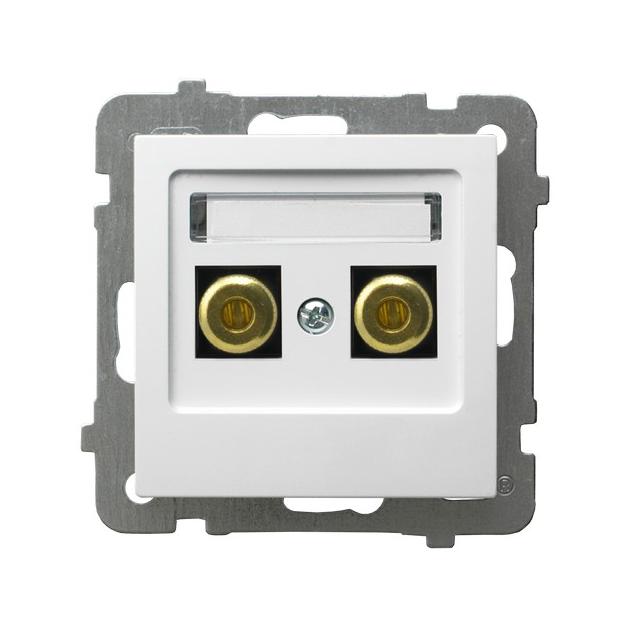 AS Gniazdo głośnikowe pojedyncze - kolor biały GGN-1G/m/00