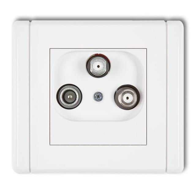 FLEXI Gniazdo abonenckie 2 wyjścia SAT + TV biały