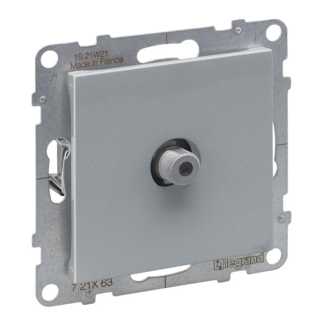 SUNO - Gniazdo TV typ  F  - końcowe - 1.5 dB, Aluminium, Legrand