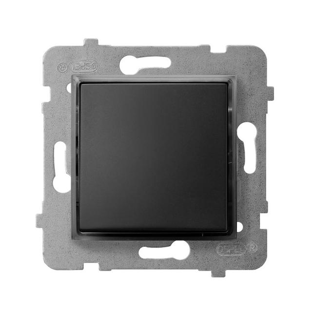 ARIA Łącznik kontrolny z podświetleniem niebieskimm - kolor czarny metalik