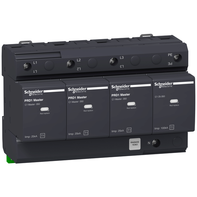 Ogranicznik przepięć Acti9 PRD1Master-T1-3N 3P+N T1 25 kA ze stykiem 16363 Schneider