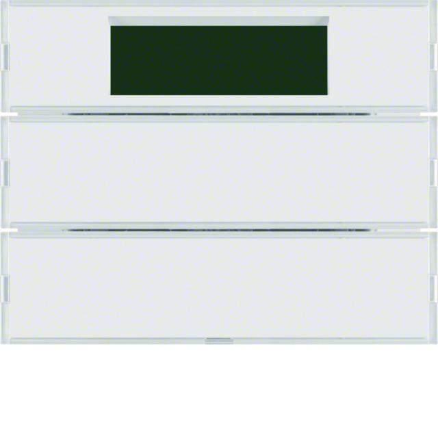 BERKER KNX system K.1 Przycisk podwójny z regulatorem temperatury i wyświetlaczem do ramki białej i