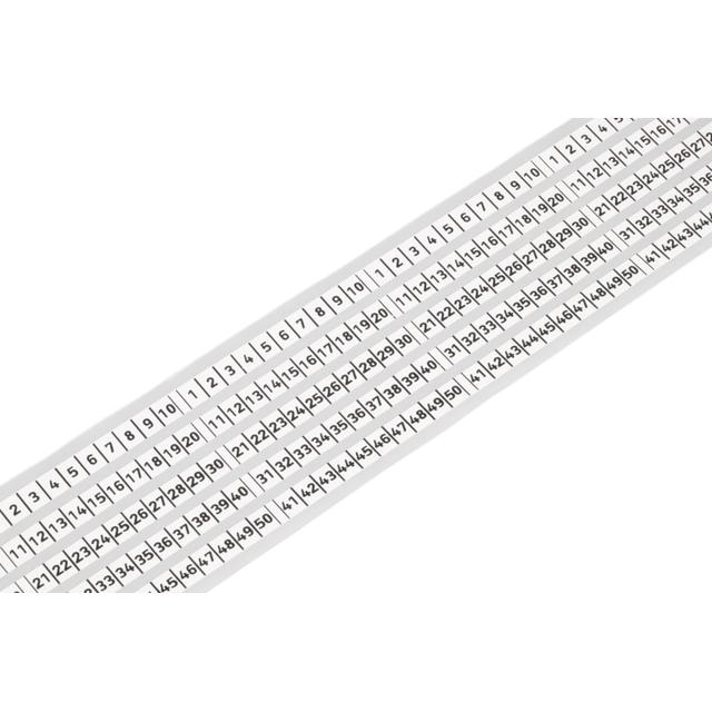 etykiety do opisu ciągłego 5 pasm 6 mm x 25 m białe
