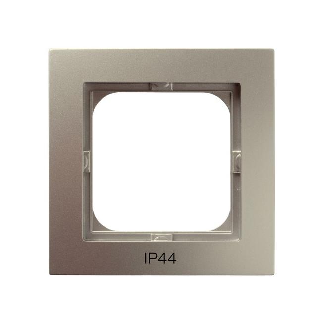 AS Ramka pojedyncza do łączników IP-44 - kolor satyna light