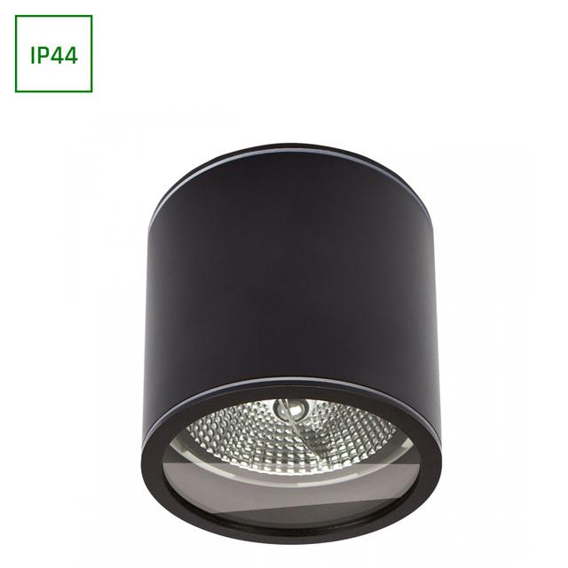 Oprawa punktowa hermetyczna CHLOE AR111 NATYNKOWA GU10 250V IP44 118x114mm CZARNY okrągła Spectrum L