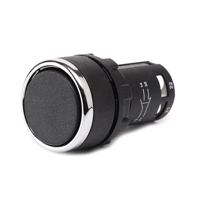 Przycisk monoblok, kryty, czarny, 1NO