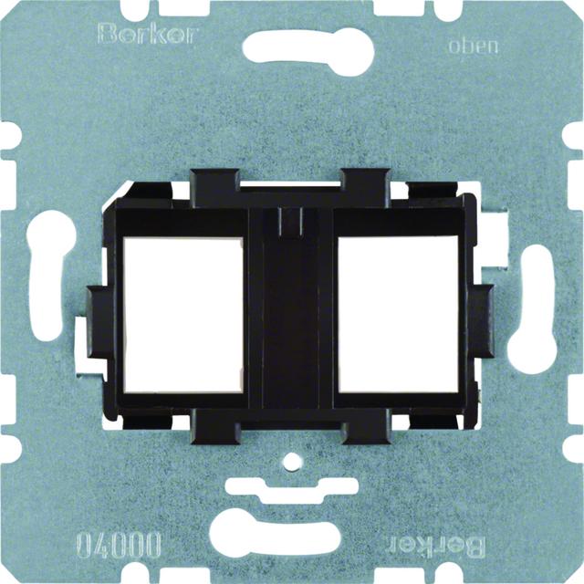 BERKER one.platform Płytka nośna podwójna z brązowym elementem mocującym mechanizm 454107 HAGER