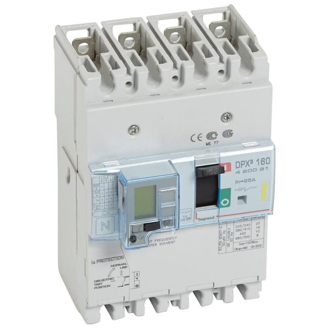 Wyłącznik Z Wyzw. Termiczno-Magnetycznym DPX3 160 4P 25A 16kA Z Zab. R-Pr. 420031 LEGRAND