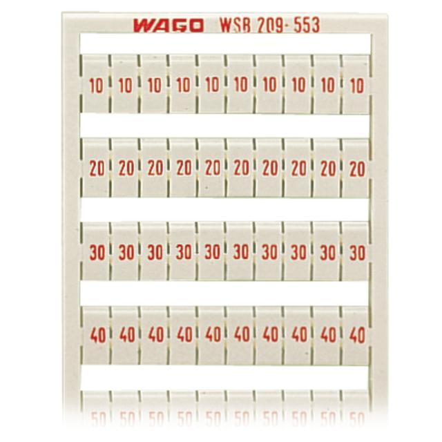 ramka z oznacznikami 20 x 10 20...50 nadruk czerwony /5szt./ WAGO