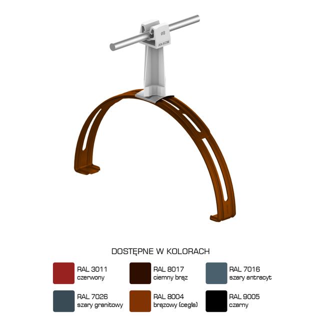 AN-14P/LA/S-N Uchwyt gąsior.rozsuw.Z-zatrz. H=7cm /LA/ szary