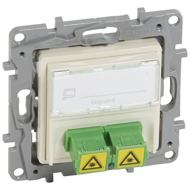 NILOE/NILOE SELECTION -GNIAZDO ŚWIATŁOWODOWE 2 X SC/APC KREMOWE, Legrand