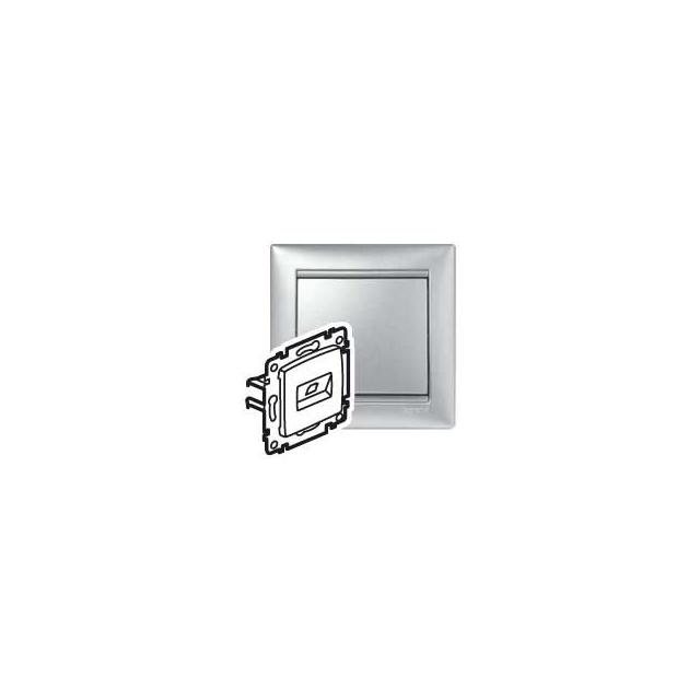 VALENA GNIAZDO 1XRJ45 ALUMINIUM, Legrand