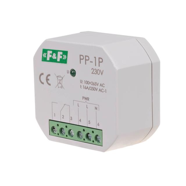 Przekaźnik elektromagnetyczny 1P 16A montaż podtynkowy U=230V PP-1P-230V F&F