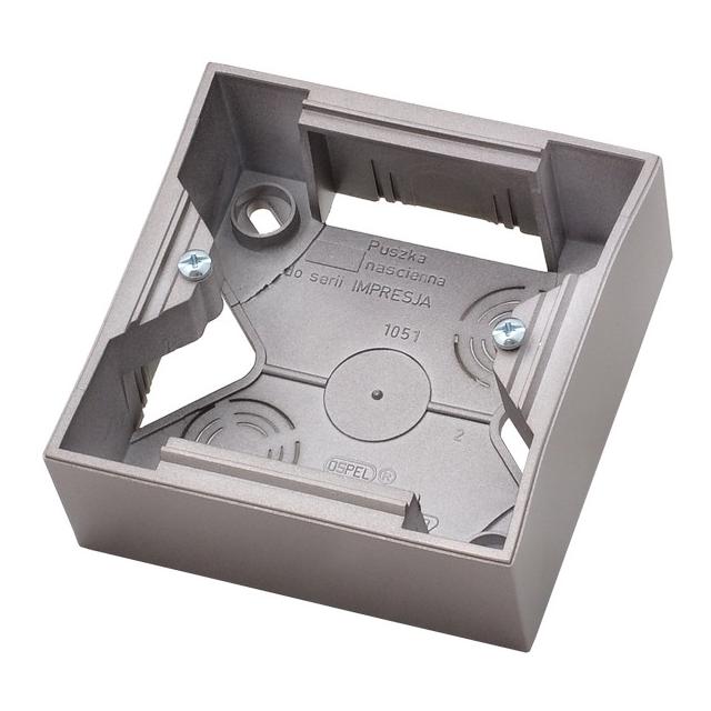 IMPRESJA Puszka instalacyjna pojedyncza - kolor tytan