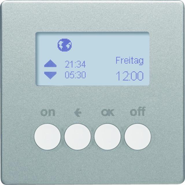 BERKER Q.x KNX RF quicklink Łącznik żaluzjowy czasowy do sterownika żaluzjowego i mechanizmu zasilającego Berker.Net aluminium aksamit lakierowana 85745224 HAGER