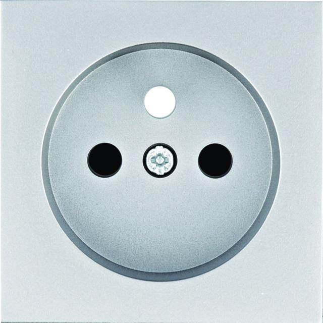 lumina Płytka czołowa do gniazda z uziemieniem, srebrny