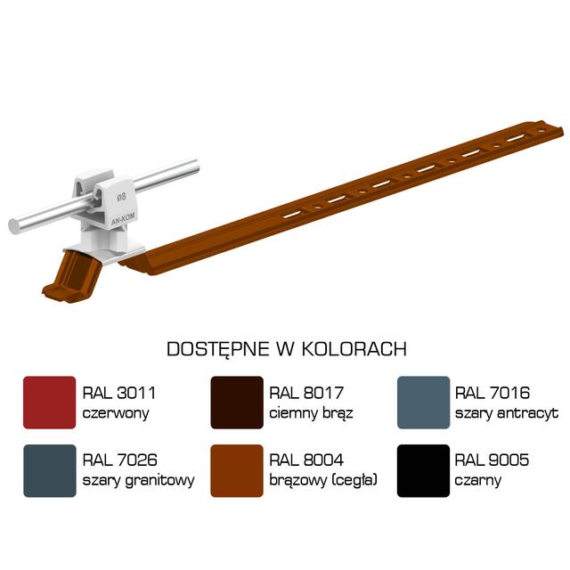 AN-19KPN/LA/S-N Uchw.dach.uniw.Z-zatrz. L=28cm,H=3,5cm /LA/ szary