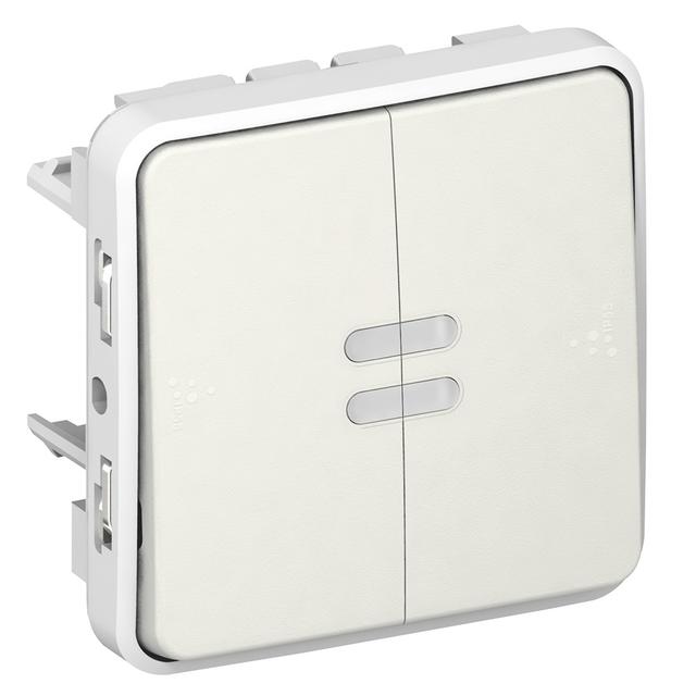 Plexo55 Łącznik Schodowy Podświetlany Biały/Ecru 10Ax-250V 069613 LEGRAND