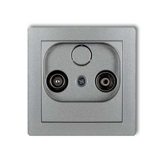 DECO Mechanizm gniazda abonenckiego RTV końcowego 2dB srebrny metalik