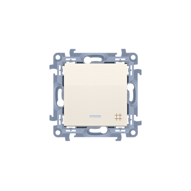 Simon 10 Łącznik krzyżowy z podświetleniem LED 10A z. śrub. krem