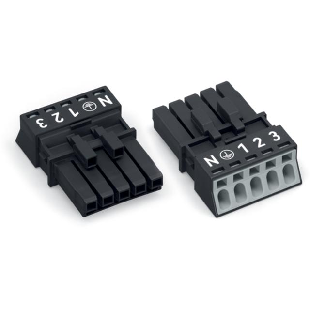 WINSTA MINI gniazdo 5-torowe czarne