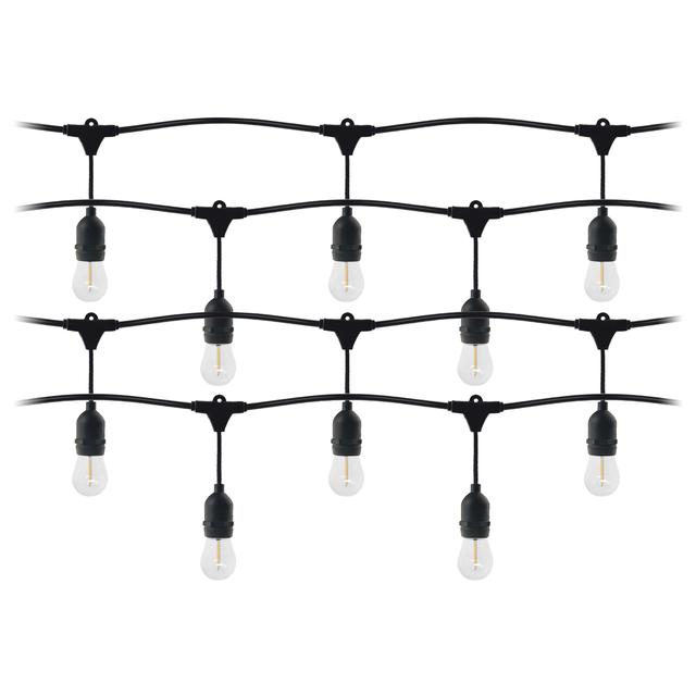 Girlanda oświetleniowa - 1 sznur 20 m (20 opraw) + 20 żarówek LED 1W E27, 3000K + 1 żarówka gratis