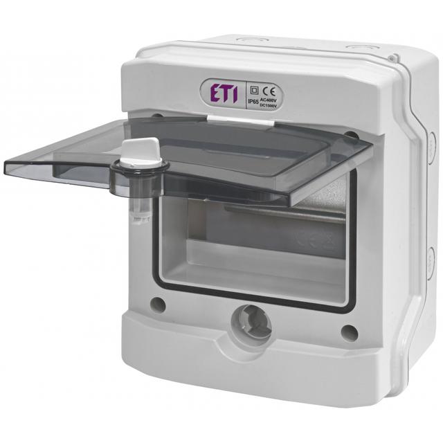 Rozdzielnica natynkowa 1x6 IP65 drzwi transparentne ECH-6G 001101176 ETI