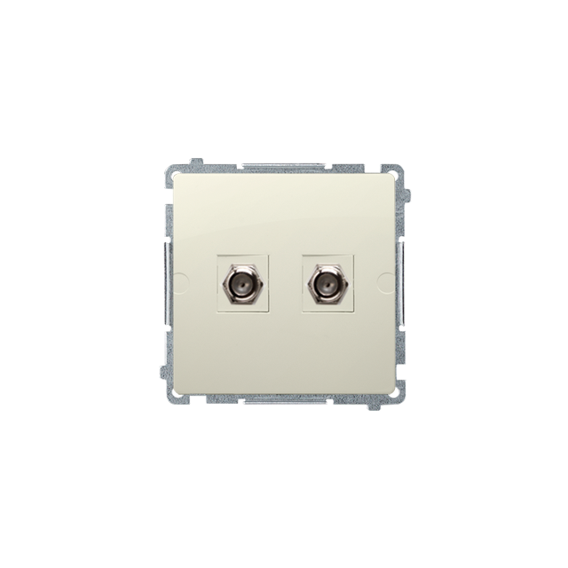 Simon Basic Gniazdo antenowe typu podwójne beż