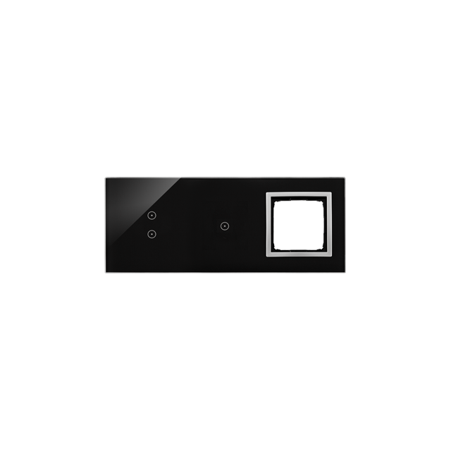 Simon 54 Touch Panel dotykowy S54 Touch 3 moduły 2 pola dotykowe pionowe + 1 pola dotykowe + 1 otwór na osprzęt S54 księżycowa lawa DSTR3310/74 KONTAKT