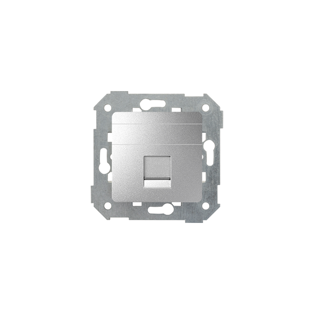 Simon 82 Pokrywa 1x gniazdo RJ45 płaska z żaluzją aluminium 82005-93 KONTAKT