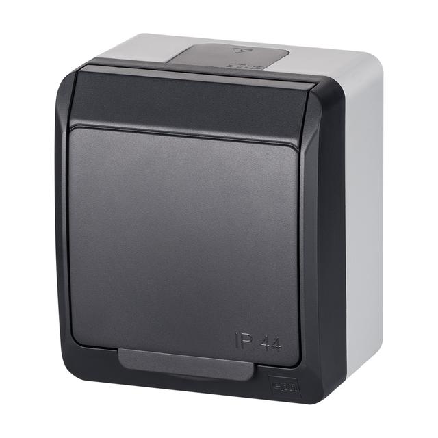 HERMES gniazdo 2P+Z IP 44 antracyt