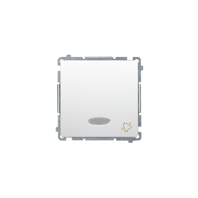 Simon Basic Przycisk dzwonek z podświetleniem LED 10A 250V szybkozłączka biały BMD1L.01/11 KONTAKT