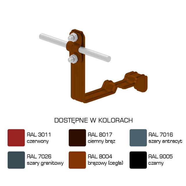 AN-24C/LA/-N Uchwyt dach.prof.pros.Z-śr. WZÓR 1 H=10cm /LA/