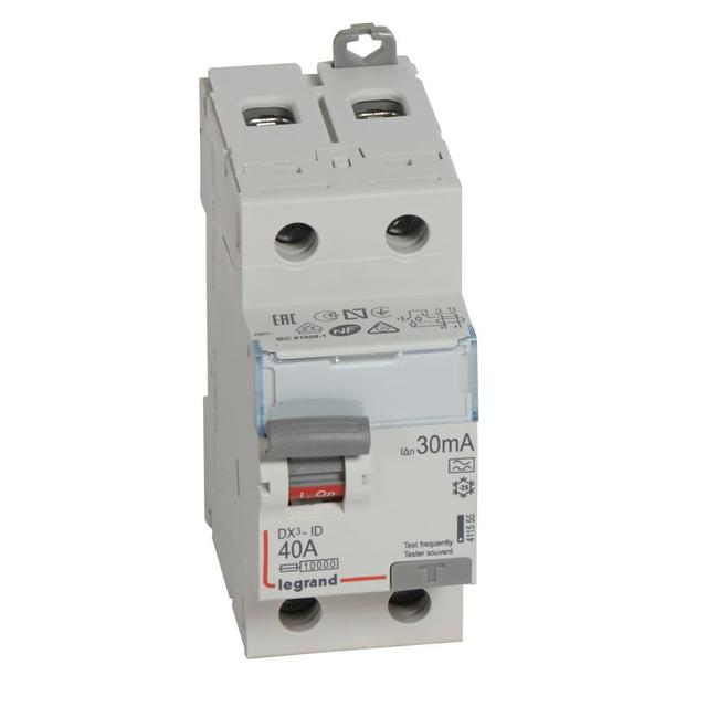 Wyłącznik Różnicowoprądowy P 302 2P 40A 30Ma Typa DX3 411555 LEGRAND