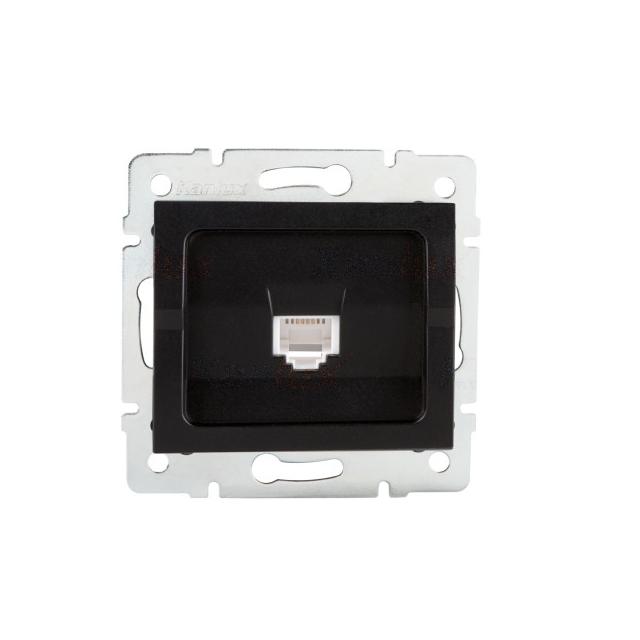 LOGI 02-1390-042 cm Gniazdo komputerowe pojedyncze RJ45Cat 5e Jack LOGI 02-1390-042 cm kolor czarny