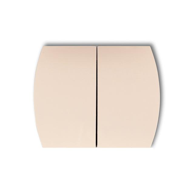 Klawisze podwójne do łączników TREND, LOGO (komplet dwóch sztuk) beżowy