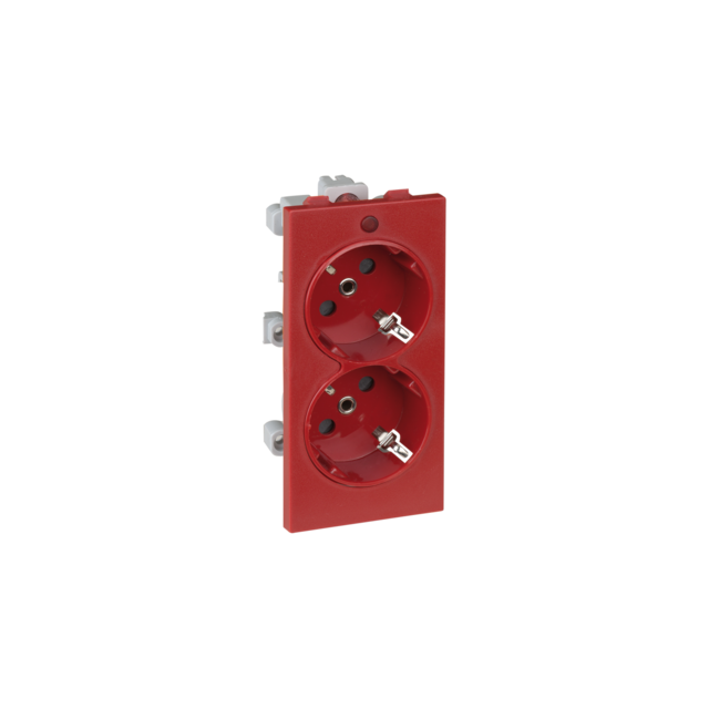 Simon Connect Gniazdo podwójne CIMA schuko 2x230V 16A czerwony S1/6 KONTAKT