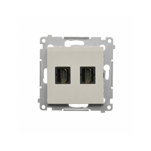 Simon 54 Gniazdo HDMI podwójne kaszmir mat DGHDMI2.01/42