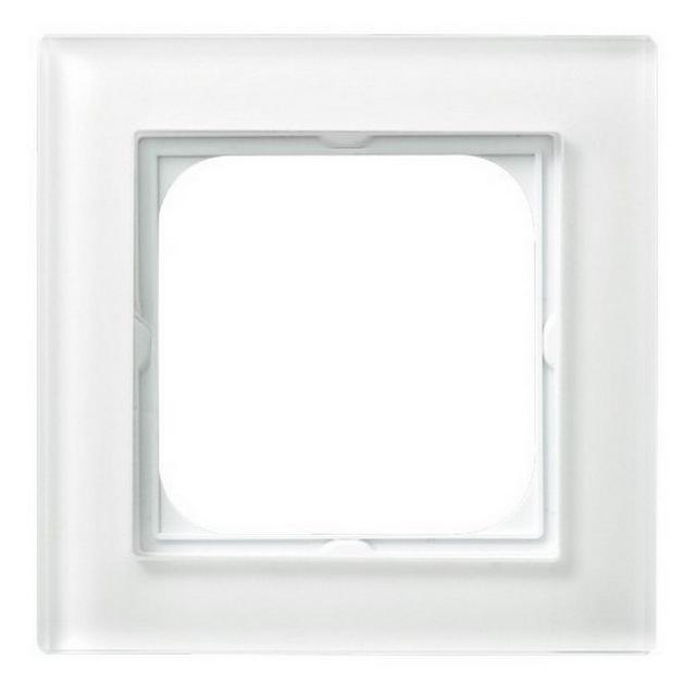 SONATA Ramka pojedyncza - kolor białe szkło R-1RG/31