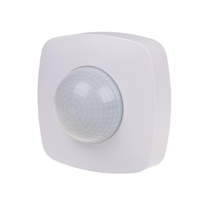 Czujnik ruchu PIR z funkcją obecności sufitowy 360° 10A 12÷24 V AC/DC biały DR-09-24V F&F
