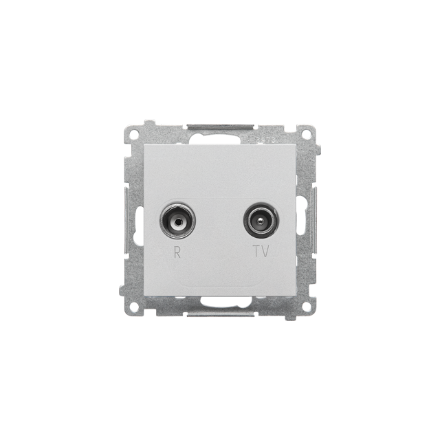 Simon 55 Gniazdo antenowe R-TV przelotowe 10dB 1x Wejście: 5÷862 MHz Aluminium mat